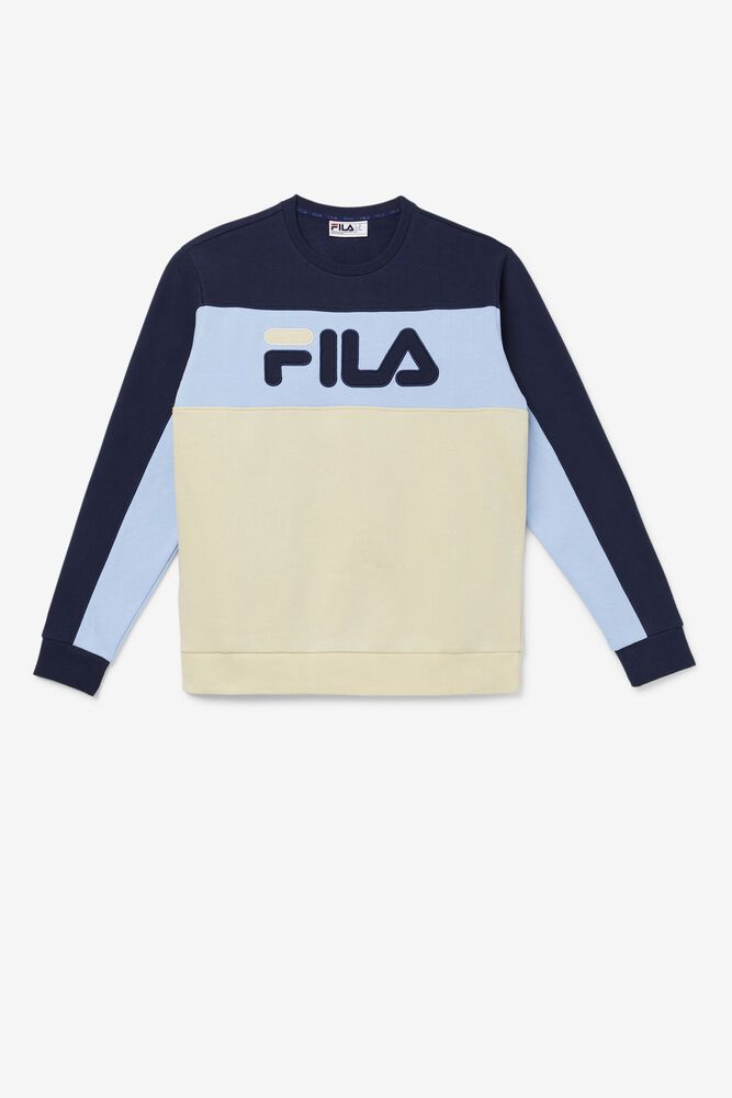 Fila Mikina Panske Lesner Fleece Crew Biele - PJISE3415